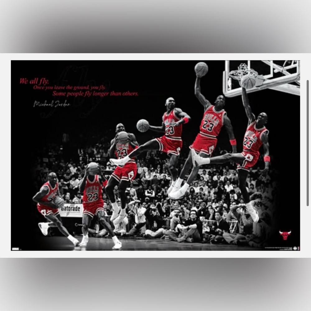 2 PRE-FRAMED Michael Jordan NBA/Chicago Bulls Basketball Posters - Picture 7 of 15